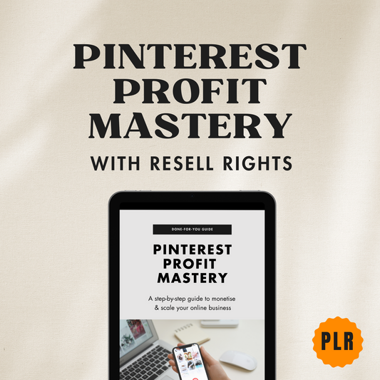 Done For You - Pinterest Profit Mastery (PLR)