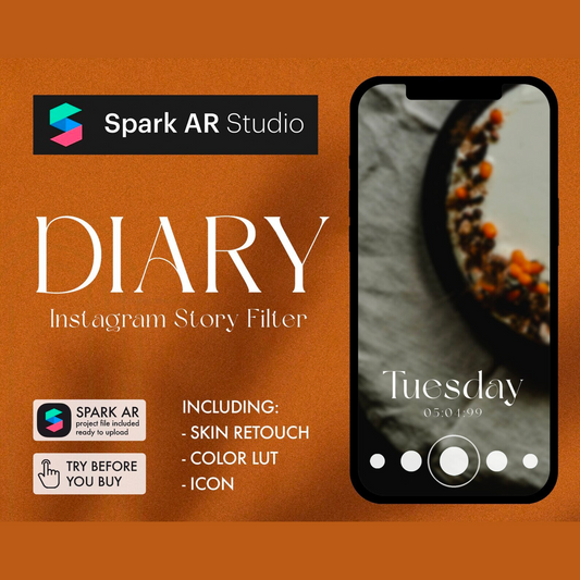 Spark AR Instagram Story Filter | Modern Diary |